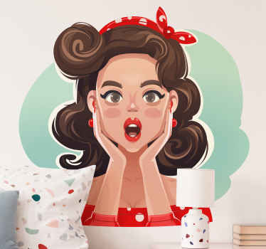 Woow pop girl vintage decal - TenStickers