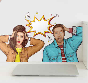 Mladí pop přátelé vintage nálepka - TenStickers