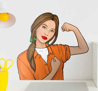 Vinilo vintage Mujer fuerte - TenVinilo