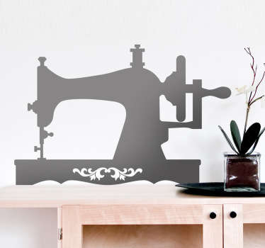 Classic Sewing Machine Wall Sticker - TenStickers