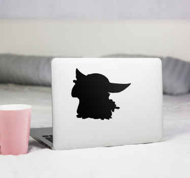 Laptop Aufkleber Baby Yoda wacht auf - TenStickers