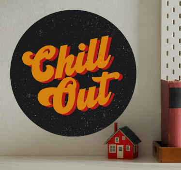 Chill out 70's vintage style vintage sticker - TenStickers