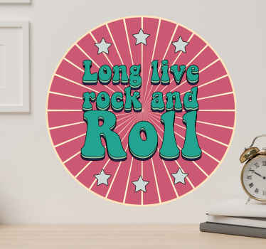 Long live rock and roll 70 's 빈티지 데칼 - TenStickers