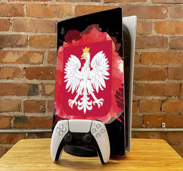 Naklejka na ps5 Czarna flaga z orłem - TenStickers