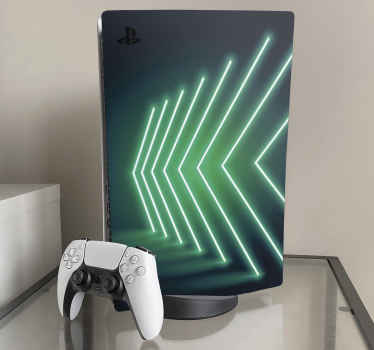 네온 불빛 화살표 ps5 스티커 - TenStickers