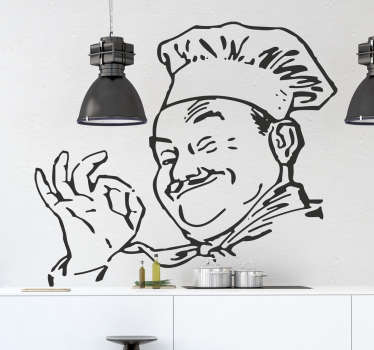 행복한 요리사 스티커 - TenStickers