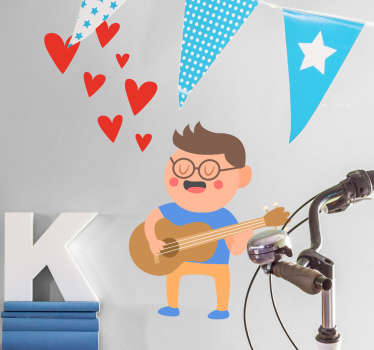 Sticker decorativo love music - TenStickers