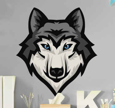 Wandtattoo Wildes Tier Wolfskopf - TenStickers