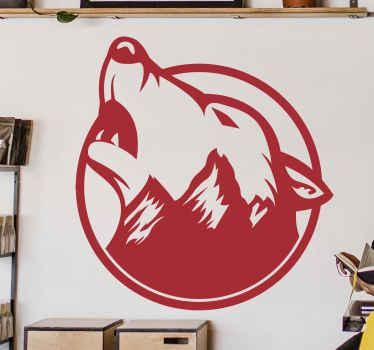 Naklejka na ścianę dzikie zwierzęta Sylwetka wektor głowa wilka - TenStickers