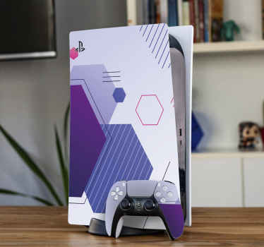 Colorful gradient geometric PS5 stickers - TenStickers