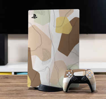 Autocolante Skin para PS5 Papel de parede pintado de pastel criat - TenStickers