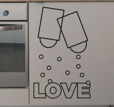 Sticker peper zout Love - TenStickers