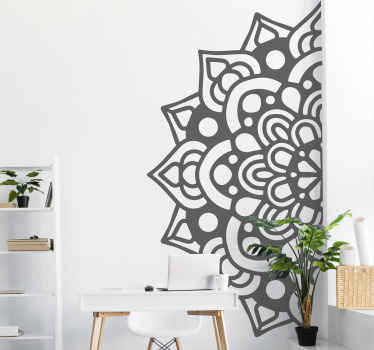 Half mandala wall sticker - TenStickers