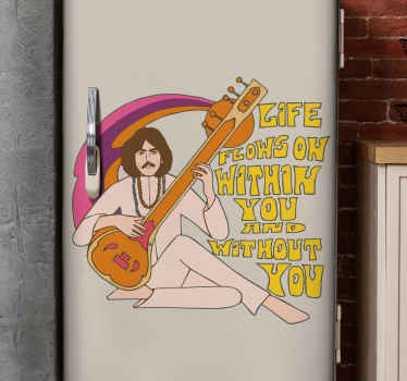 Life flows on within you lyric fridge sticker - TenStickers