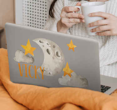 Personalised moon laptop skins - TenStickers