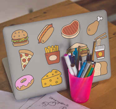 Food sticker pack laptop skins - TenStickers