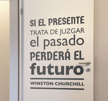 Vinilo decorativo frase Churchill - TenVinilo