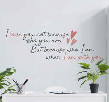 사랑 따옴표 벽 스티커 - TenStickers