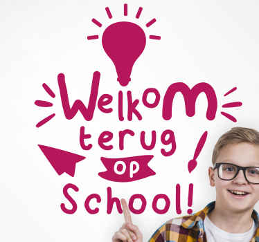 Raamstickers Welkom terug op school - TenStickers