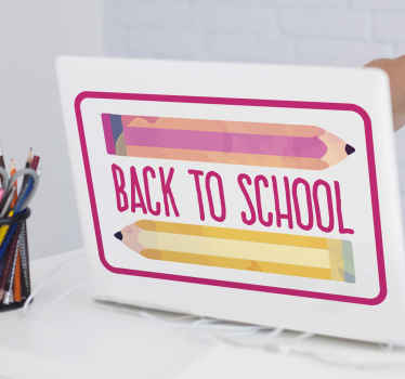 Back to school pencil sticker laptop skins - TenStickers