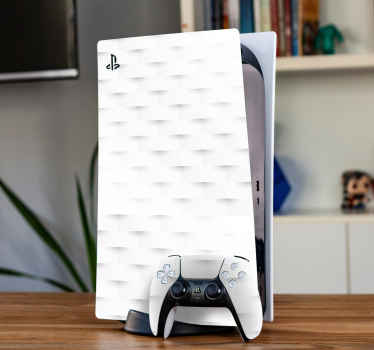 Polygonal paper style background ps5 sticker - Tenstickers