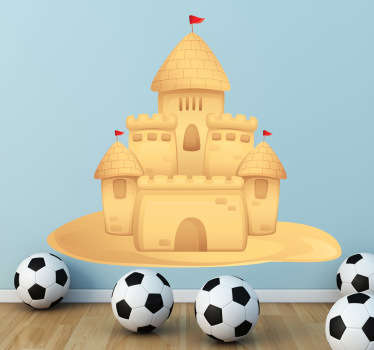 Sticker kinderen zandkasteel - TenStickers