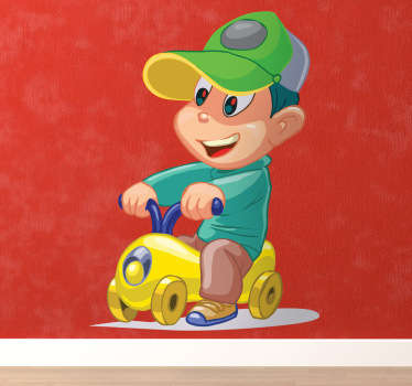 Vinilo infantil moto de juguete - TenVinilo