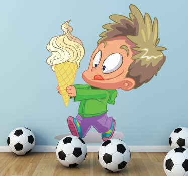 Copil cu autocolant de înghețată - TenStickers