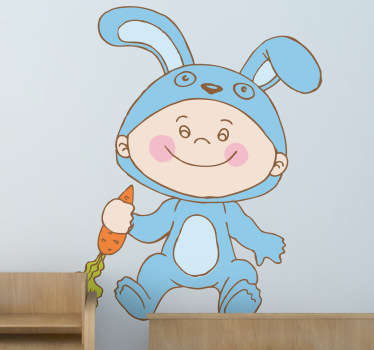 Wandtattoo Baby als Hase - TenStickers