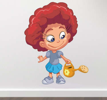 Adesivo cameretta bimba con annaffiatoio - TenStickers