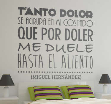 Vinilo decorativo Miguel Hernández - TenVinilo