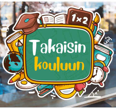 Vintage takaisin kouluun fi tarroja näyteikkunoihin - Tenstickers