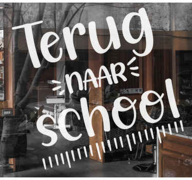 Etalage stickers Terug naar schooltekst - TenStickers