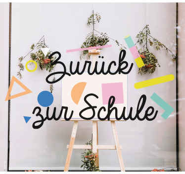 Schaufenster Klebefolie Schulmaterial zurück zur schule - TenStickers