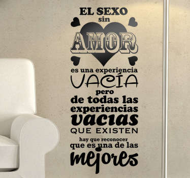 Vinilo decorativo sexo Woody Allen - TenVinilo