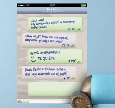 Pizarra vileda pantalla whatsapp - TenVinilo