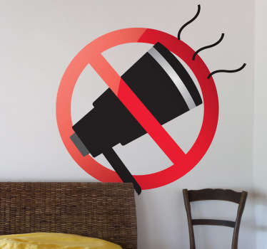 No Noise Sign Wall Sticker - TenStickers