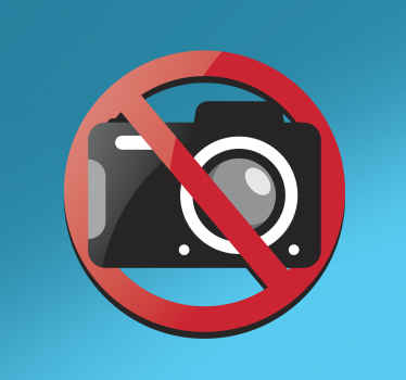 Adhesivo prohibido tomar fotos - TenVinilo