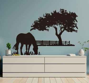 放牧馬の壁のステッカー - TENSTICKERS