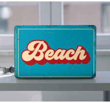 Autocolante para PC A praia é por ali - TenStickers