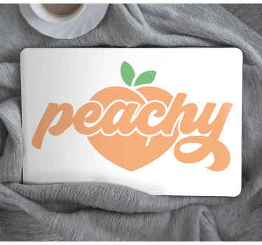 Vinilo para portátiles Melocotón con un melocotón - TenVinilo