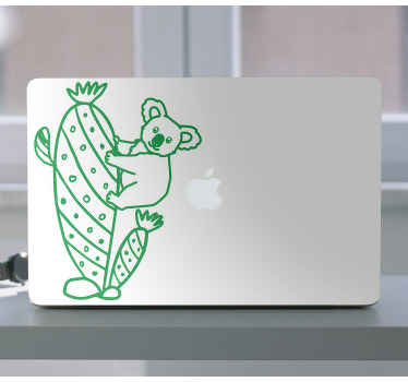 Vinilo para portátiles Cactus y koalas - TenVinilo