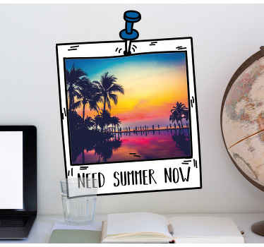 Adesivo vintage Ho bisogno dell'estate adesso - TenStickers