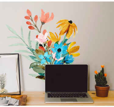 Aquarella arrangement flower wall sticker - TenStickers