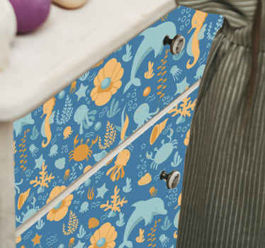 Morský karikatúra nábytok štítok - Tenstickers