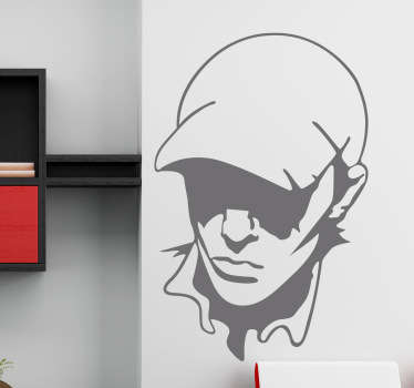 Sticker décoratif homme à casquette - TenStickers
