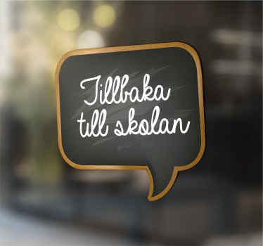 Vintage tillbaka till skolan skyltfönster klistermärke - Tenstickers