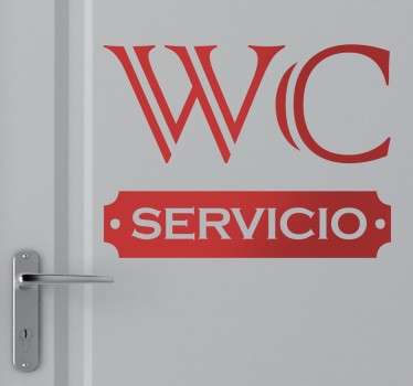 Vinilo decorativo señalizacion WC - TenVinilo