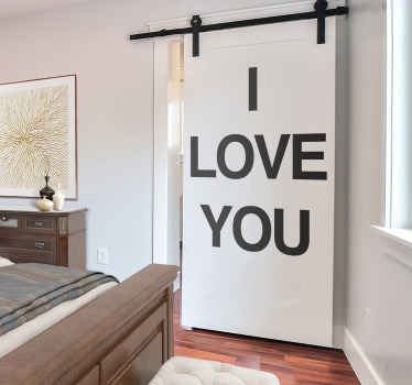Wallsticker tekst I love you - TenStickers