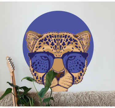 Nalepka tribarvne živalske modre motive za spalnico - TenStickers